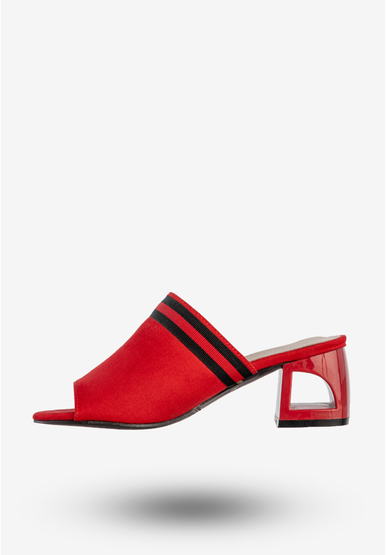 Klapki Damskie Goodin Buty Na Klocku Modne Czerwone GD-FL1020