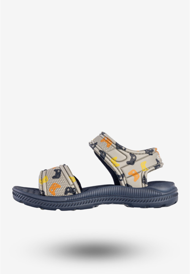 Sandały Dziecięce Buty Na Basen Lekkie Na Rzepy Szare axim