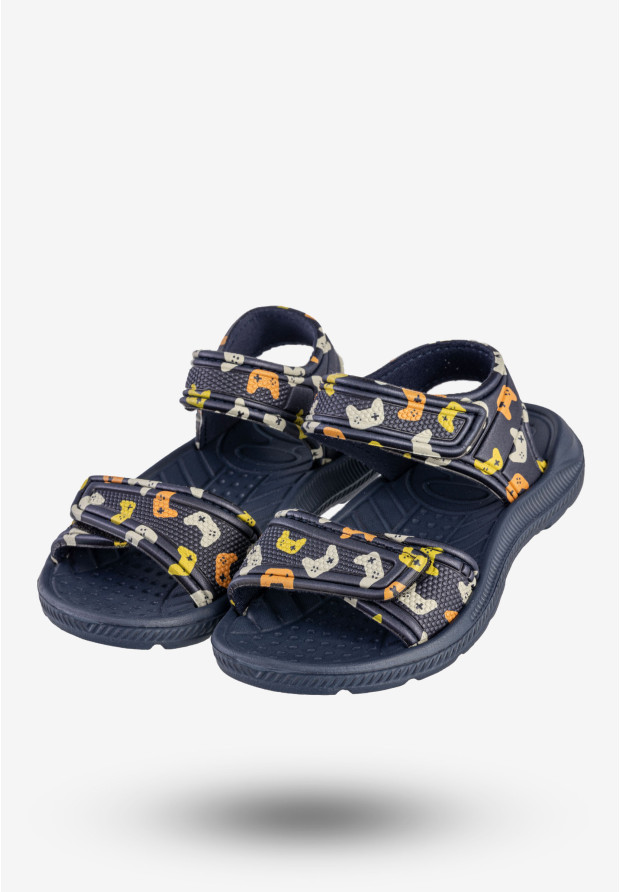 Sandały Dziecięce Buty Na Basen Lekkie Na Rzepy Granatowe axim 1S24446