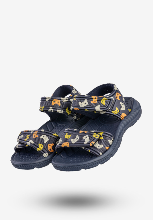 Sandały Dziecięce Buty Na Basen Lekkie Na Rzepy Granatowe axim 1S24446