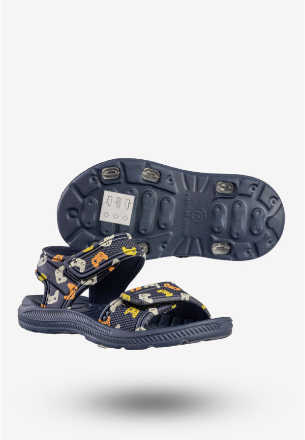 Sandały Dziecięce Buty Na Basen Lekkie Na Rzepy Granatowe axim 1S24446