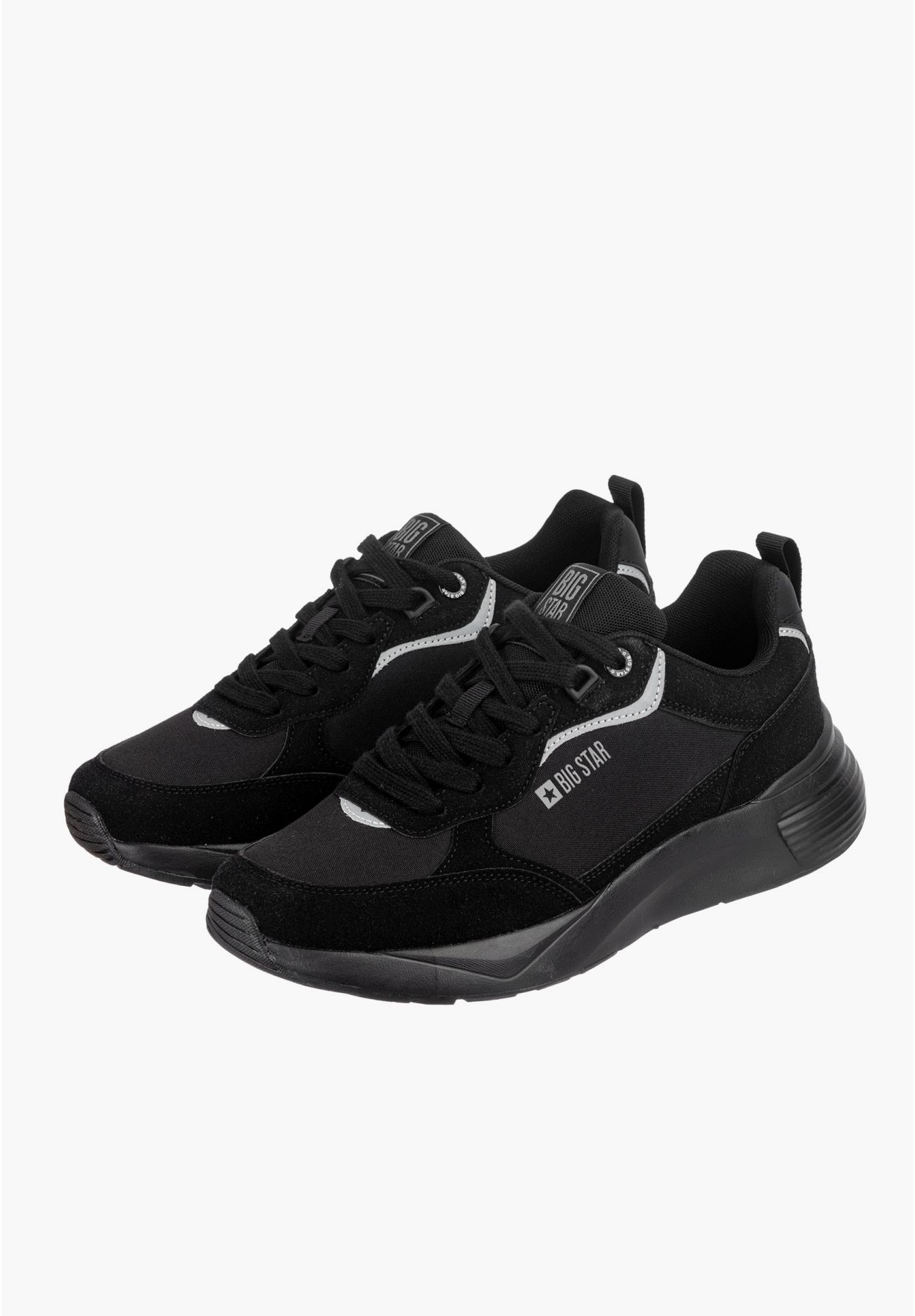 Sneakersy Męskie Big Star Czarne LL174236