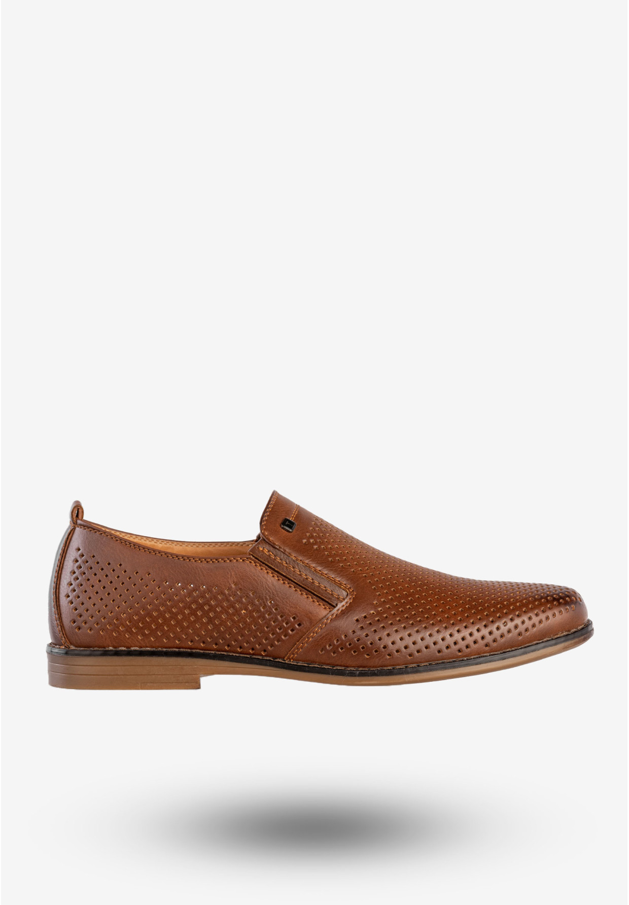Półbuty Męskie Mokasyny Ekoskóra Buty Wizytowe Eleganckie Wojtyłko Brązowe 9W23802V