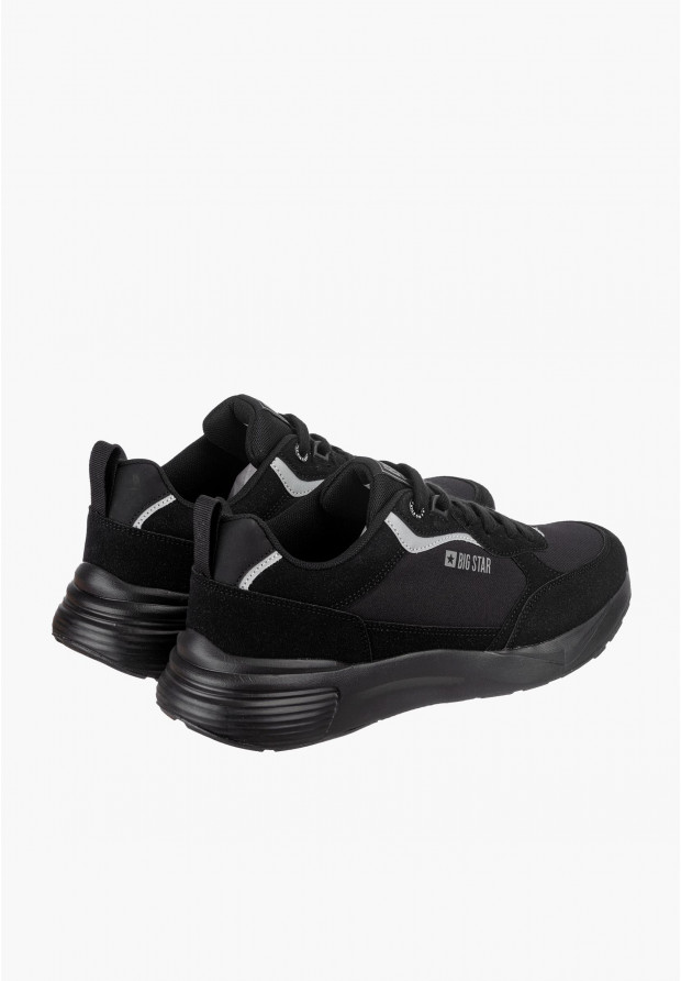 Sneakersy Męskie Big Star Czarne LL174236