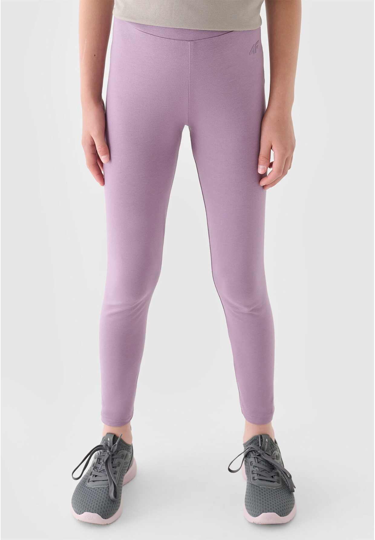 Legginsy Dziewczęce Spodnie 4F Dzianinowe Fioletowe 4FJRAW24TTIGF239