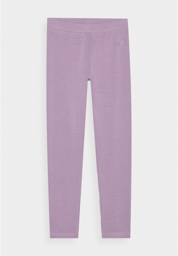 Legginsy Dziewczęce Spodnie 4F Dzianinowe Fioletowe 4FJRAW24TTIGF239