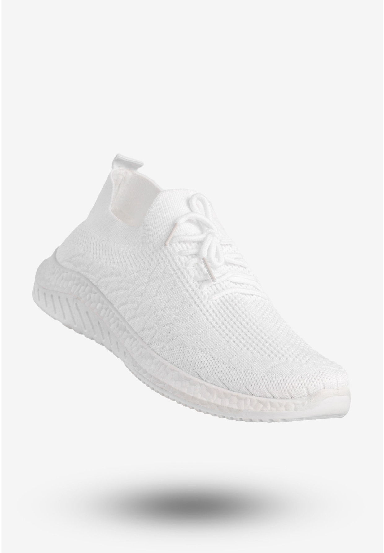 Sneakersy Damskie Wsuwane Buty Sportowe Na Co Dzień Białe YL030-2