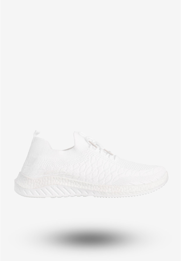 Sneakersy Damskie Wsuwane Buty Sportowe Na Co Dzień Białe YL030-2