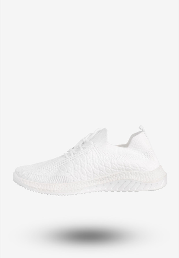 Sneakersy Damskie Wsuwane Buty Sportowe Na Co Dzień Białe YL030-2