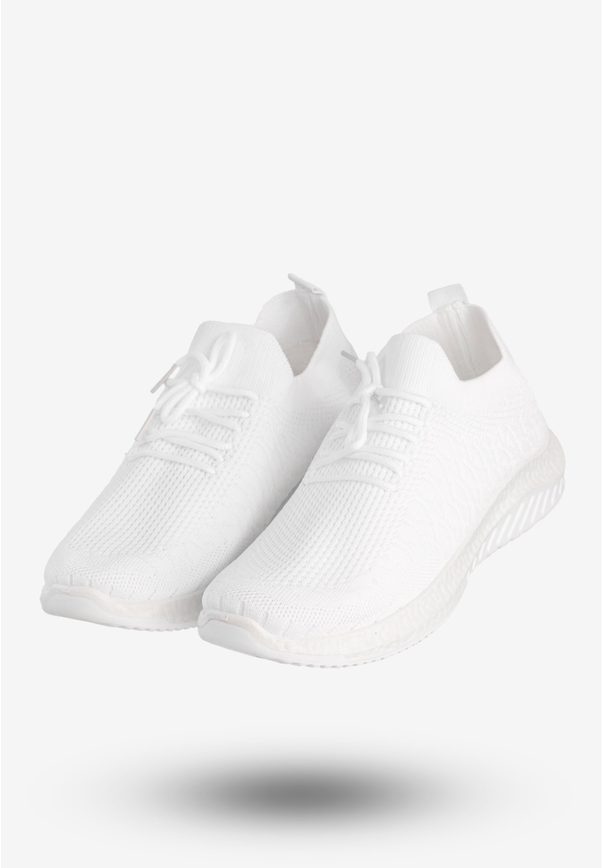 Sneakersy Damskie Wsuwane Buty Sportowe Na Co Dzień Białe YL030-2