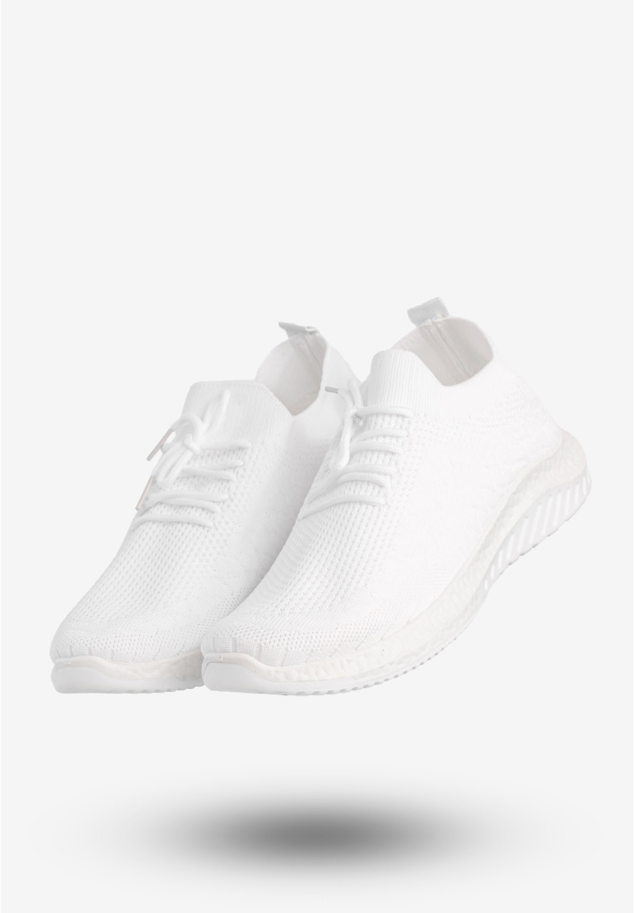 Sneakersy Damskie Wsuwane Buty Sportowe Na Co Dzień Białe YL030-2