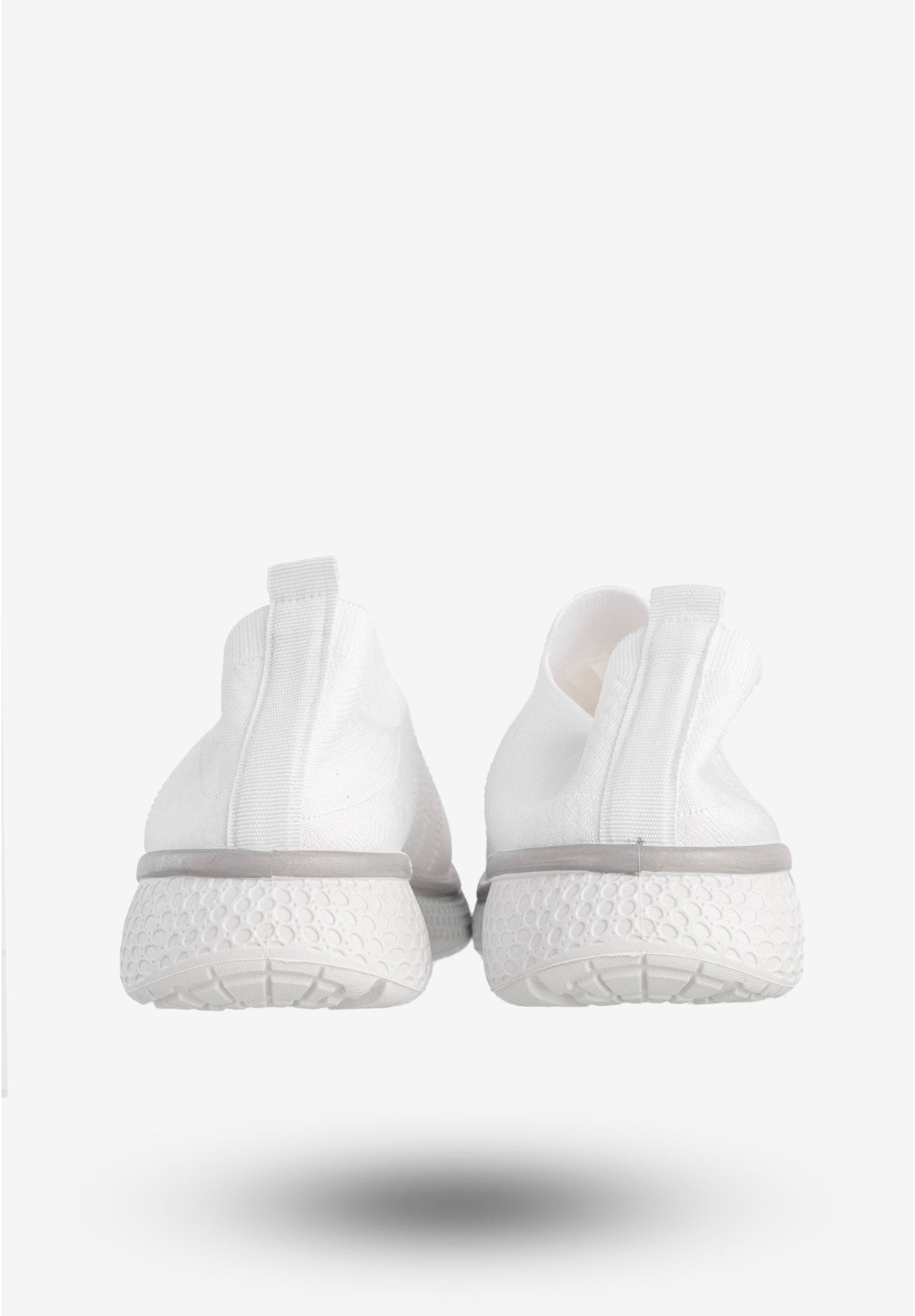 Sneakersy Damskie Wsuwane Buty Sportowe Lekkie Białe Cathay Moda 7141-2