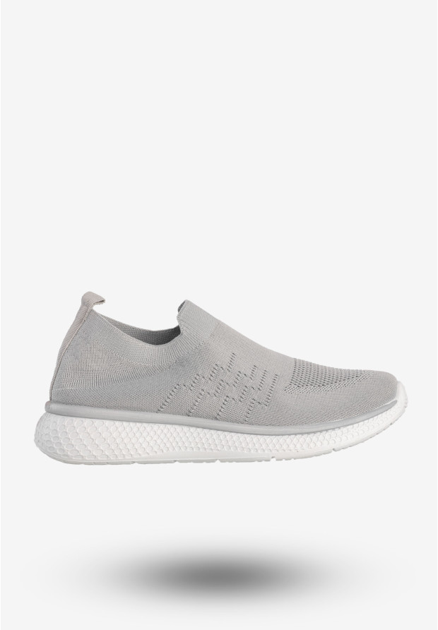 Sneakersy Damskie Wsuwane Buty Sportowe Lekkie Szare Cathay Moda 7141-3