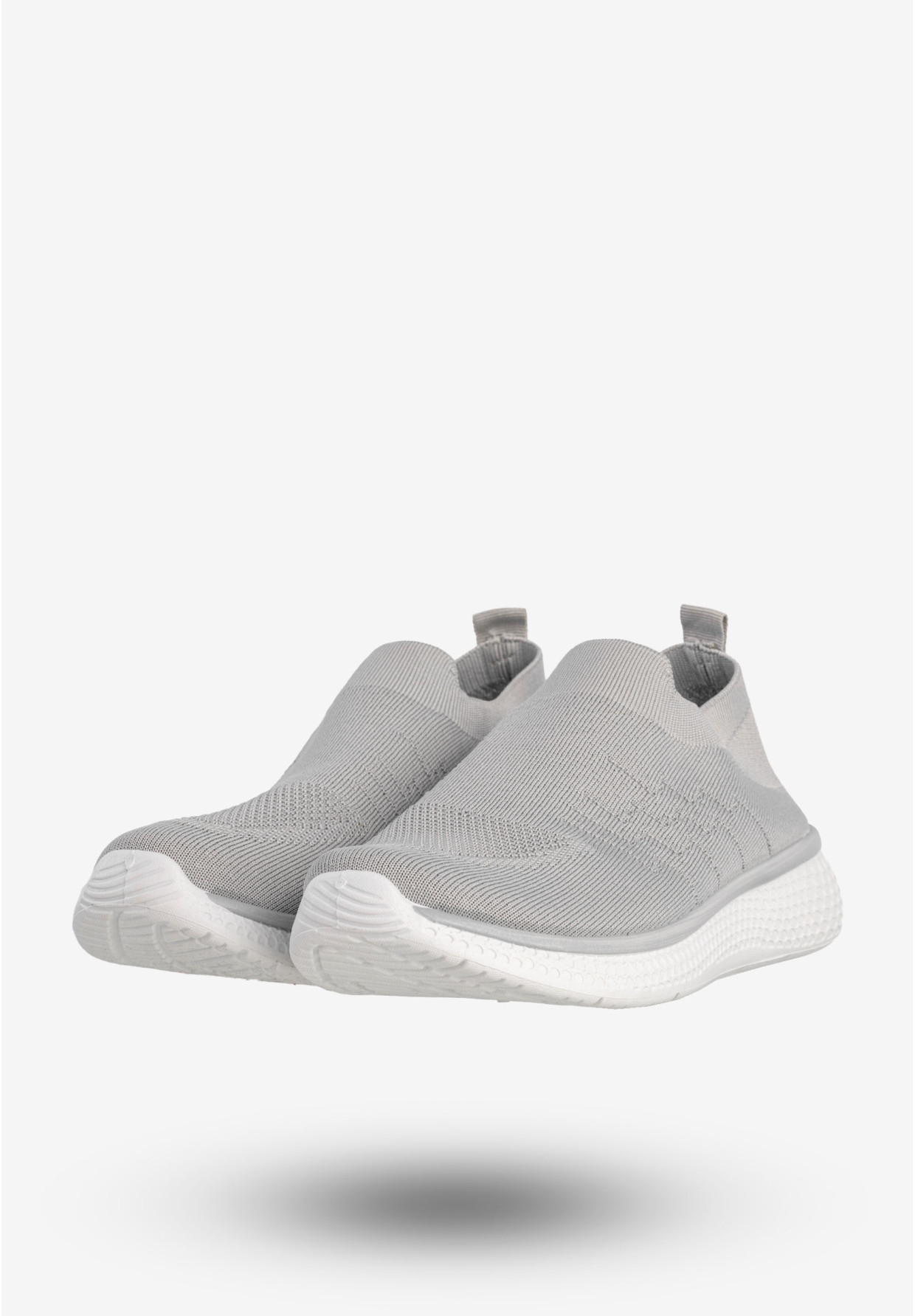 Sneakersy Damskie Wsuwane Buty Sportowe Lekkie Szare Cathay Moda 7141-3