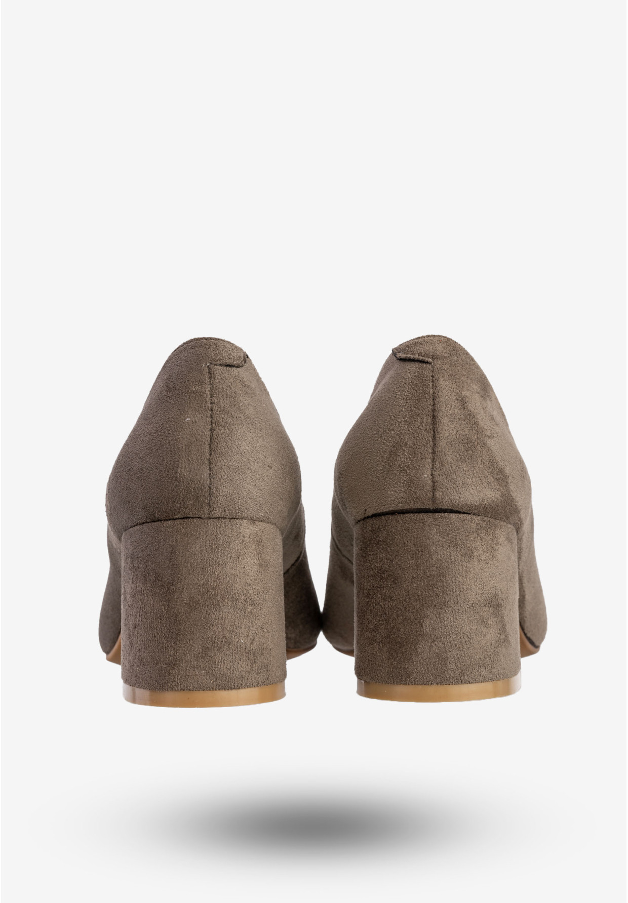 Czółenka Damskie Buty Na Słupku Eleganckie Skórzana Wkładka Szare Jezzi RMR2063-1