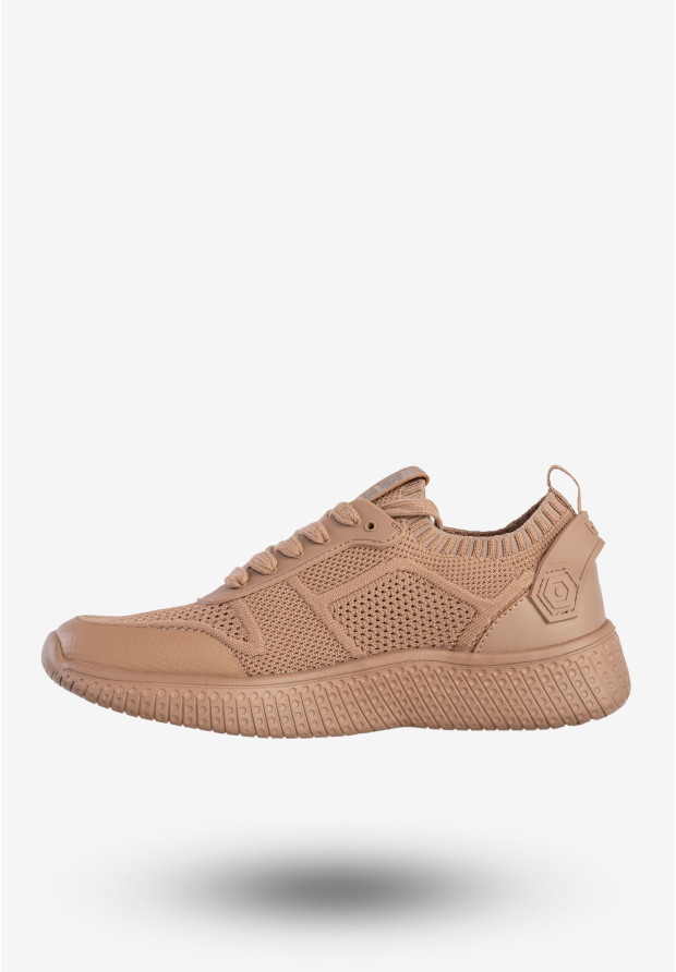 Sneakersy Damskie BIG STAR Buty Sportowe Wsuwane Nude LL274416