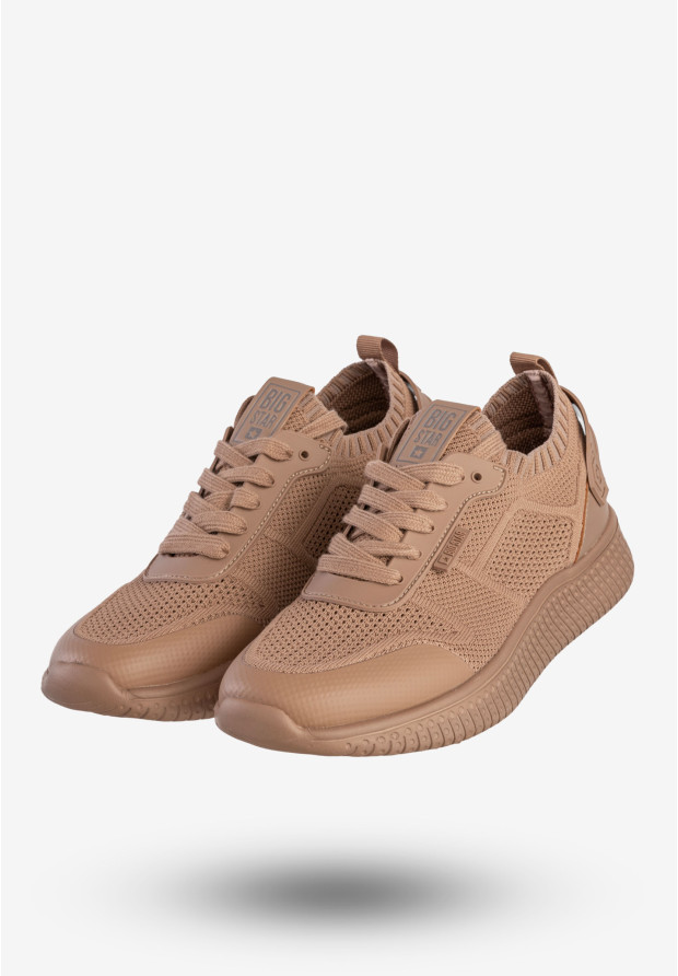Sneakersy Damskie BIG STAR Buty Sportowe Wsuwane Nude LL274416