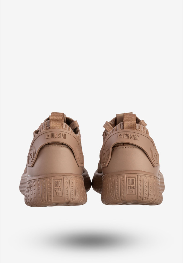 Sneakersy Damskie BIG STAR Buty Sportowe Wsuwane Nude LL274416