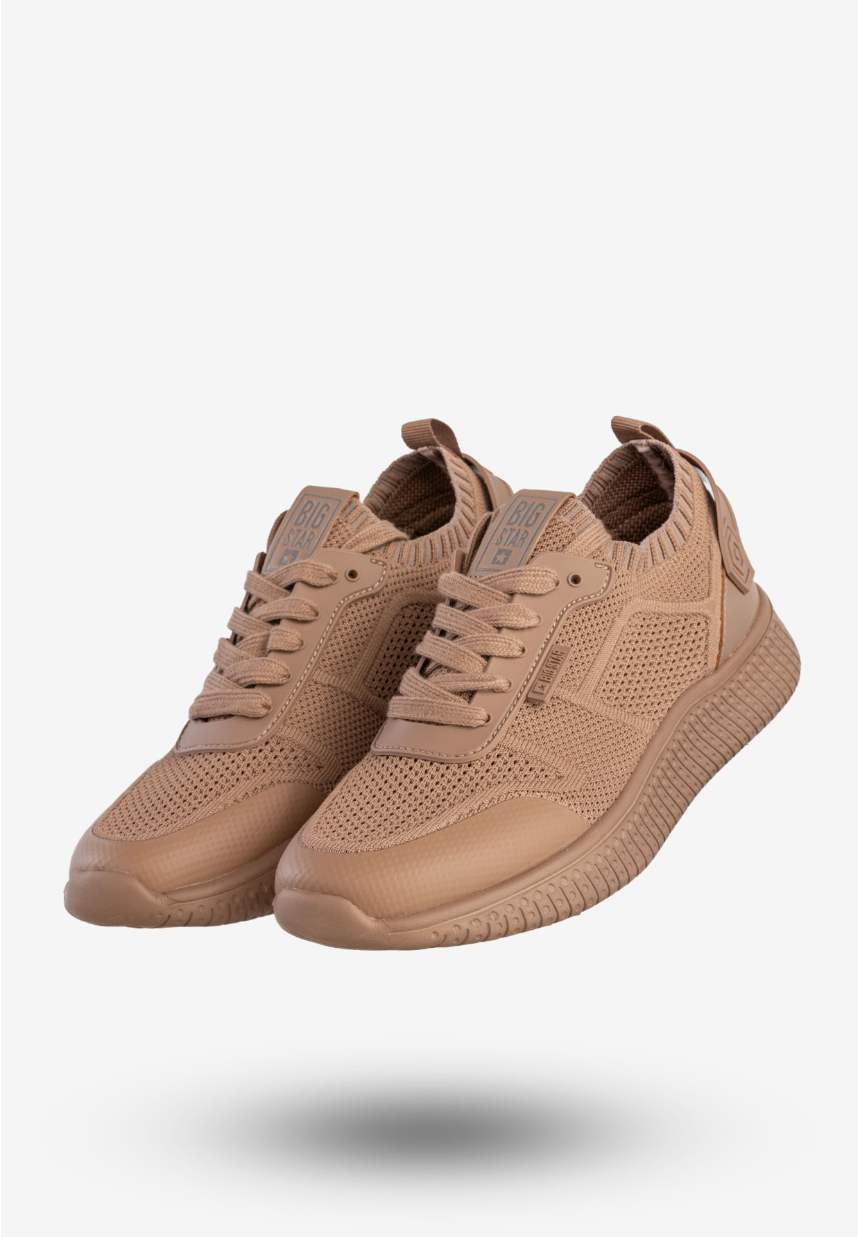 Sneakersy Damskie BIG STAR Buty Sportowe Wsuwane Nude LL274416