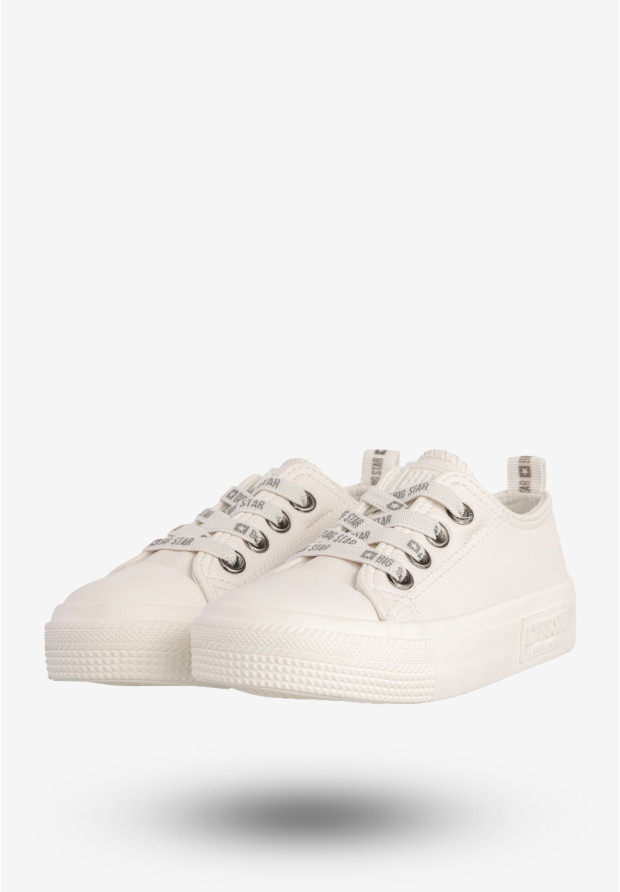 Trampki Dziecięce BIG STAR Buty Wsuwane Białe KK374060