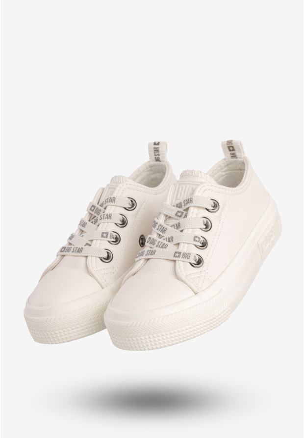 Trampki Dziecięce BIG STAR Buty Wsuwane Białe KK374060
