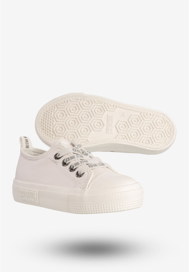 Trampki Dziecięce BIG STAR Buty Wsuwane Białe KK374060