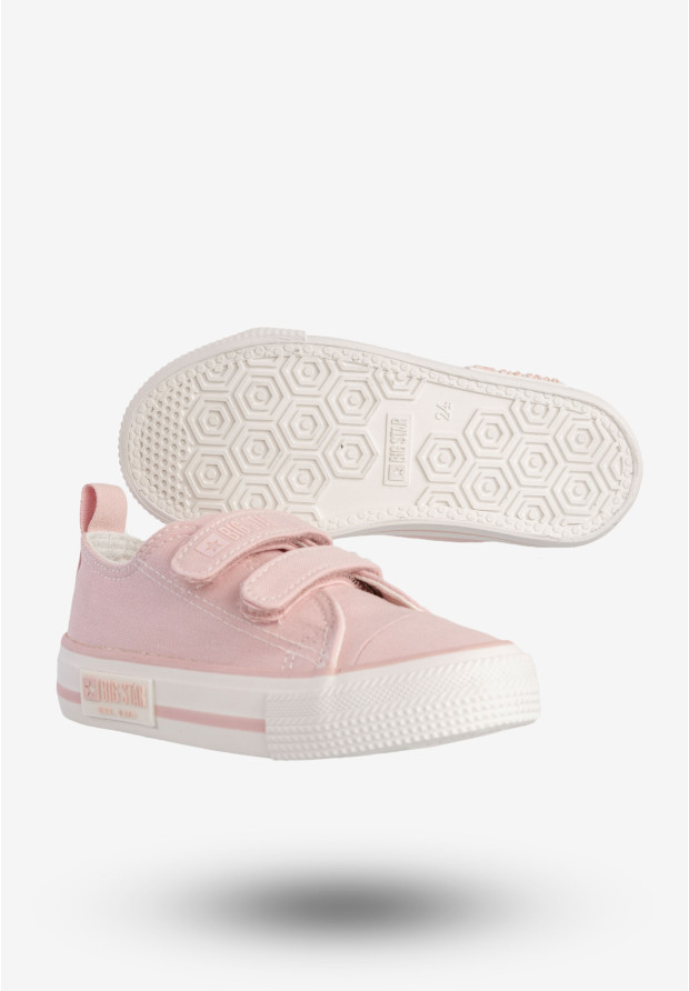Trampki Dziecięce  BIG STAR Buty Na Rzepy Różowe LL374017