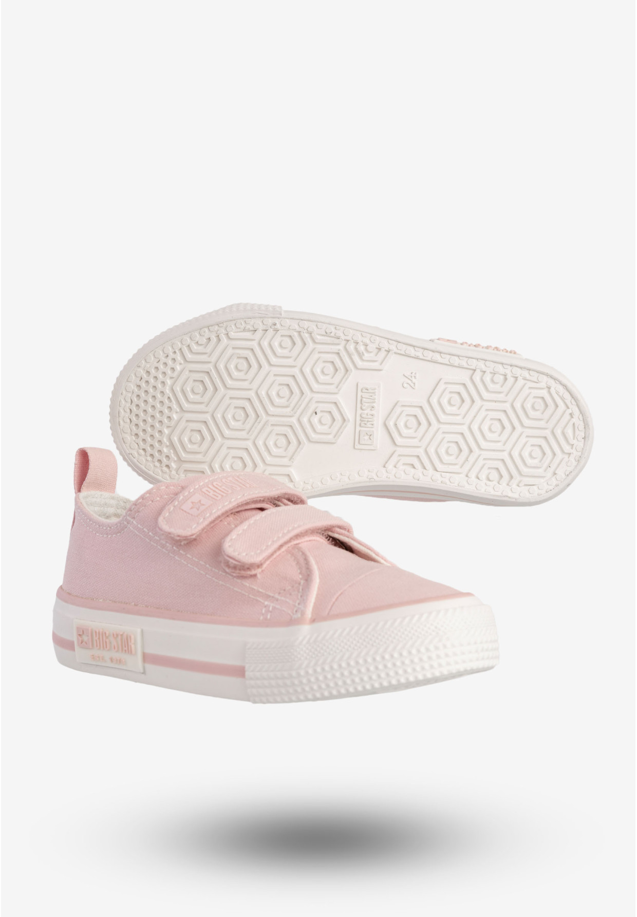 Trampki Dziecięce  BIG STAR Buty Na Rzepy Różowe LL374017