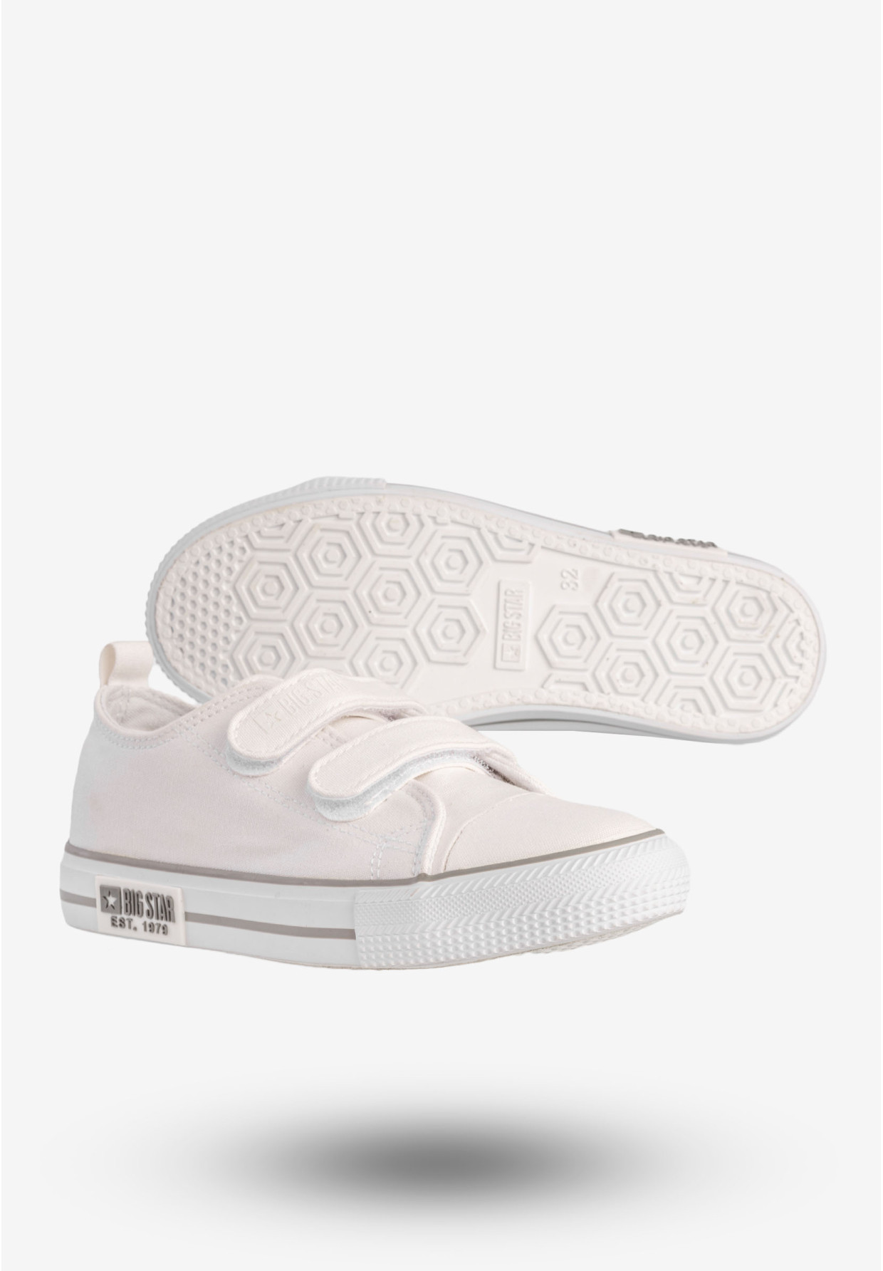Trampki Dziecięce BIG STAR Buty Na Rzepy Białe LL374012