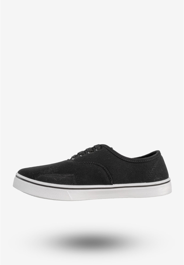 Tenisówki Damskie BIG STAR Buty Materiałowe Czarne NN274417