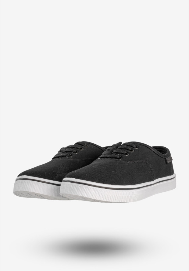 Tenisówki Damskie BIG STAR Buty Materiałowe Czarne NN274417