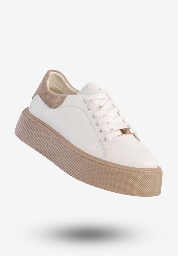Sneakersy Damskie Skórzane...