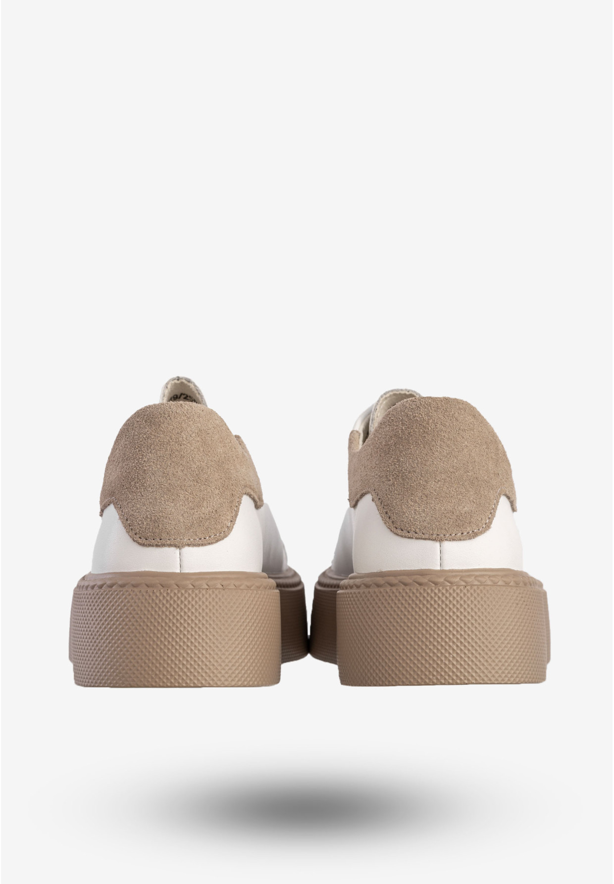 Sneakersy Damskie Skórzane Buty Na Platformie Półbuty Białe Filippo DP6119/25WH