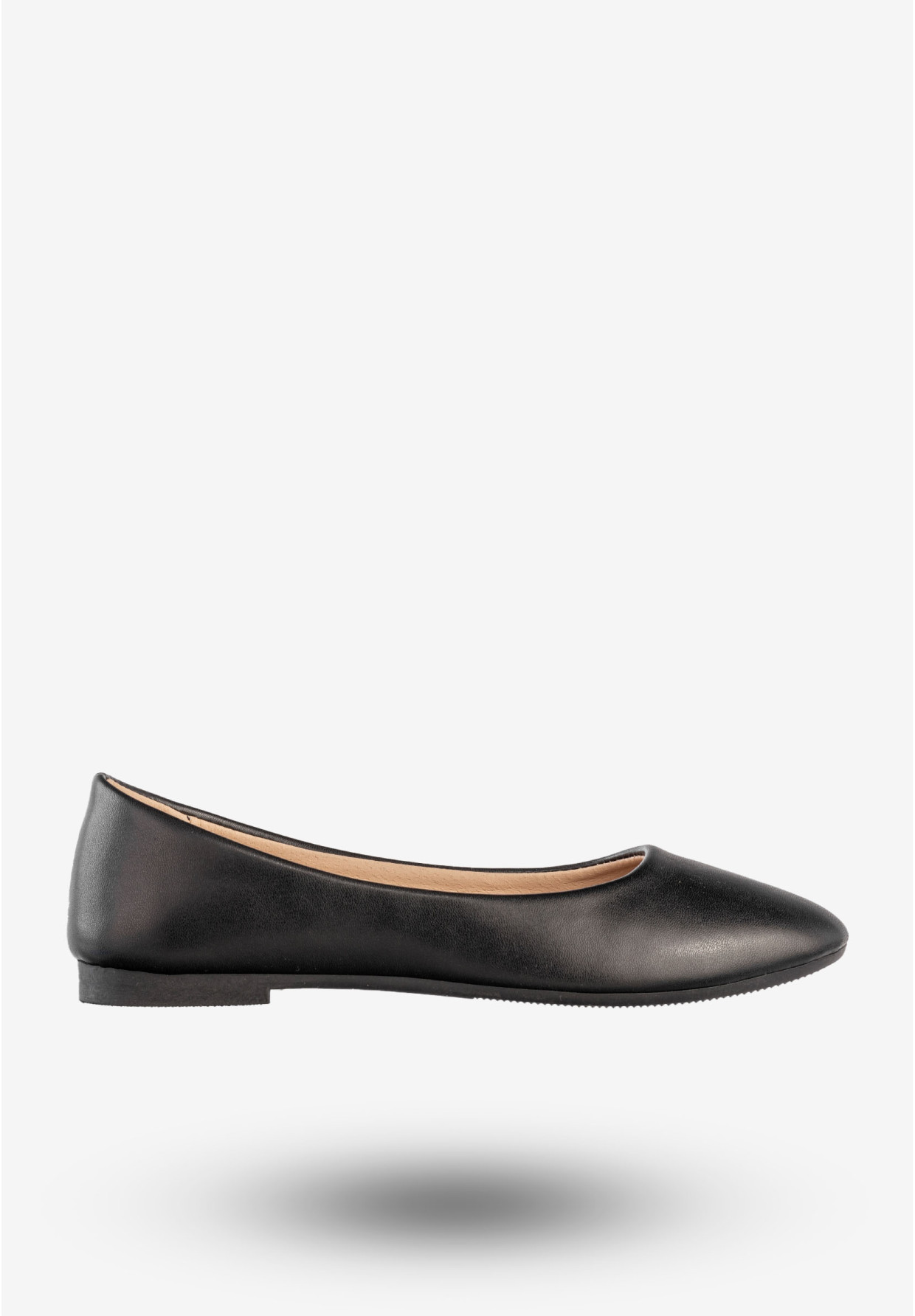 Baleriny Damskie Ekoskóra Buty Klasyczne Płaski Obcas Czarne Jezzi 9BL02-1029