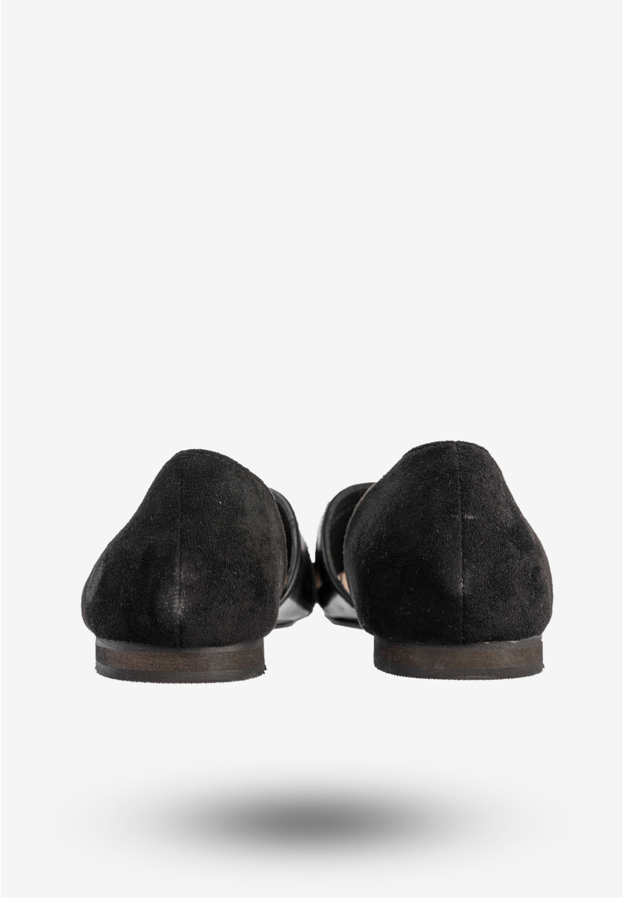 Baleriny Damskie Buty Czółenka Na Płaskim Obcasie Czarne Jezzi 21BL35-3528