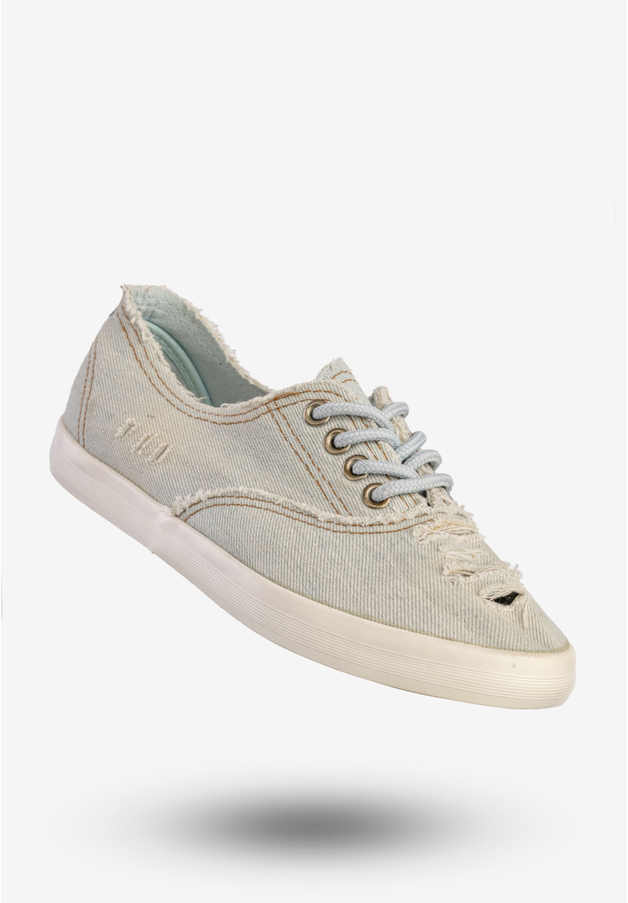 Tenisówki Damskie Buty Jeansowe Trampki Lekkie Niebieskie Seastar XIN11P