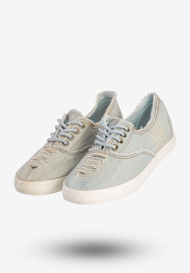 Tenisówki Damskie Buty Jeansowe Trampki Lekkie Niebieskie Seastar XIN11P