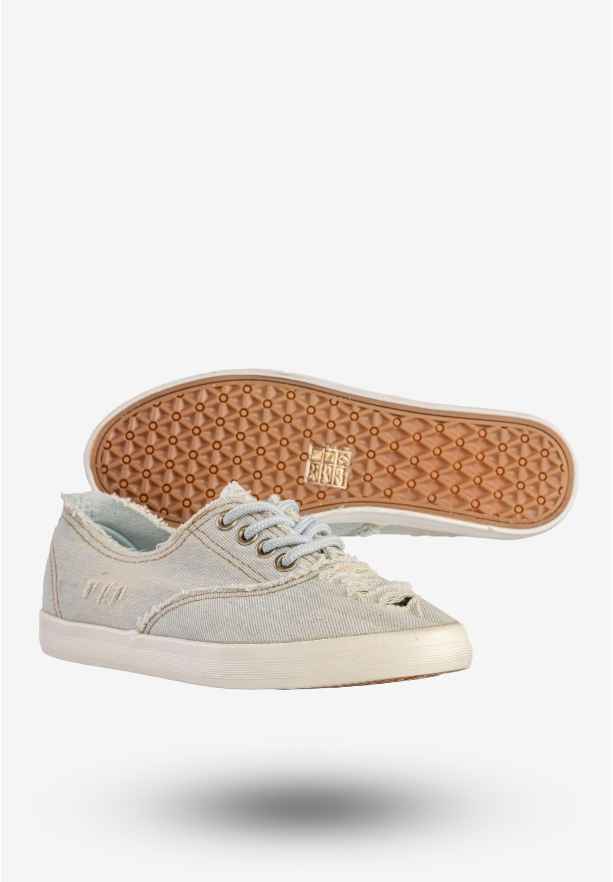 Tenisówki Damskie Buty Jeansowe Trampki Lekkie Niebieskie Seastar XIN11P