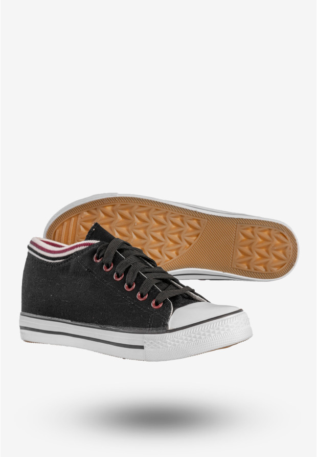 Trampki Damskie Buty Na Ukrytej Koturnie Czarne Badoxx LXC-7128