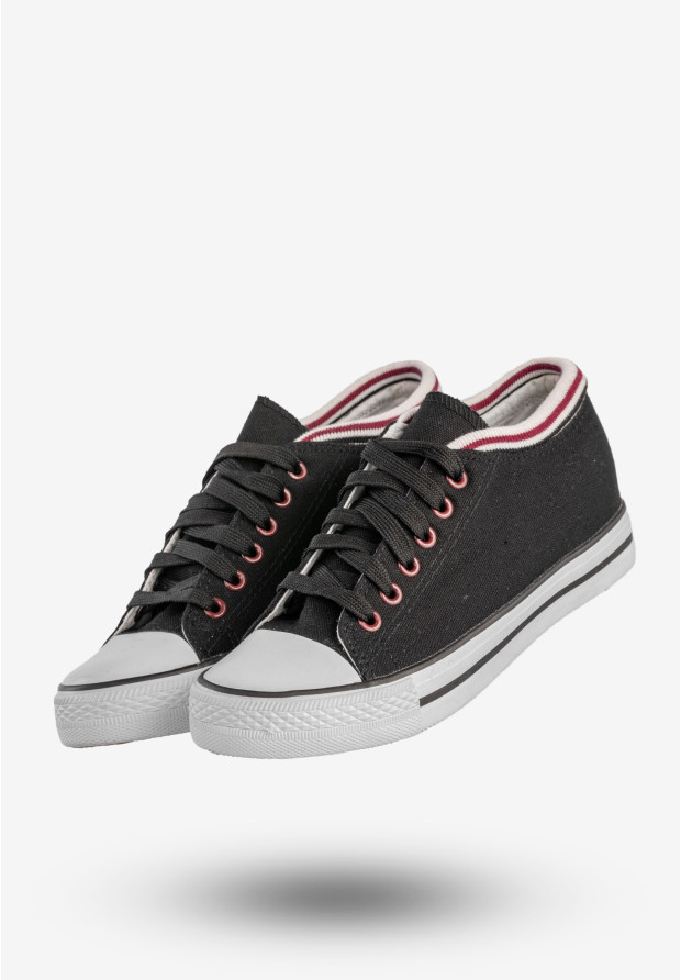 Trampki Damskie Buty Na Ukrytej Koturnie Czarne Badoxx LXC-7128