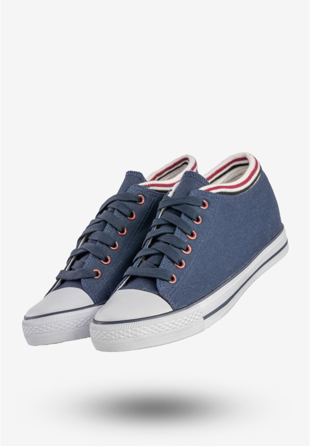 Trampki Damskie Buty Na Ukrytej Koturnie Granatowe Badoxx LXC-7128