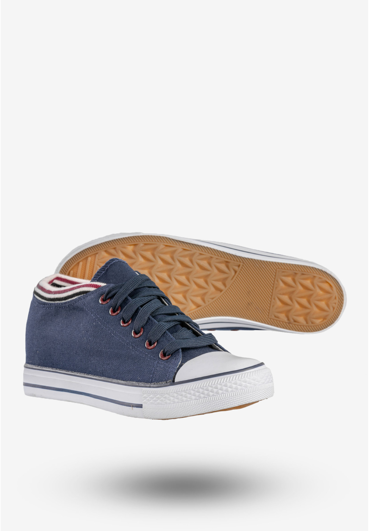 Trampki Damskie Buty Na Ukrytej Koturnie Granatowe Badoxx LXC-7128