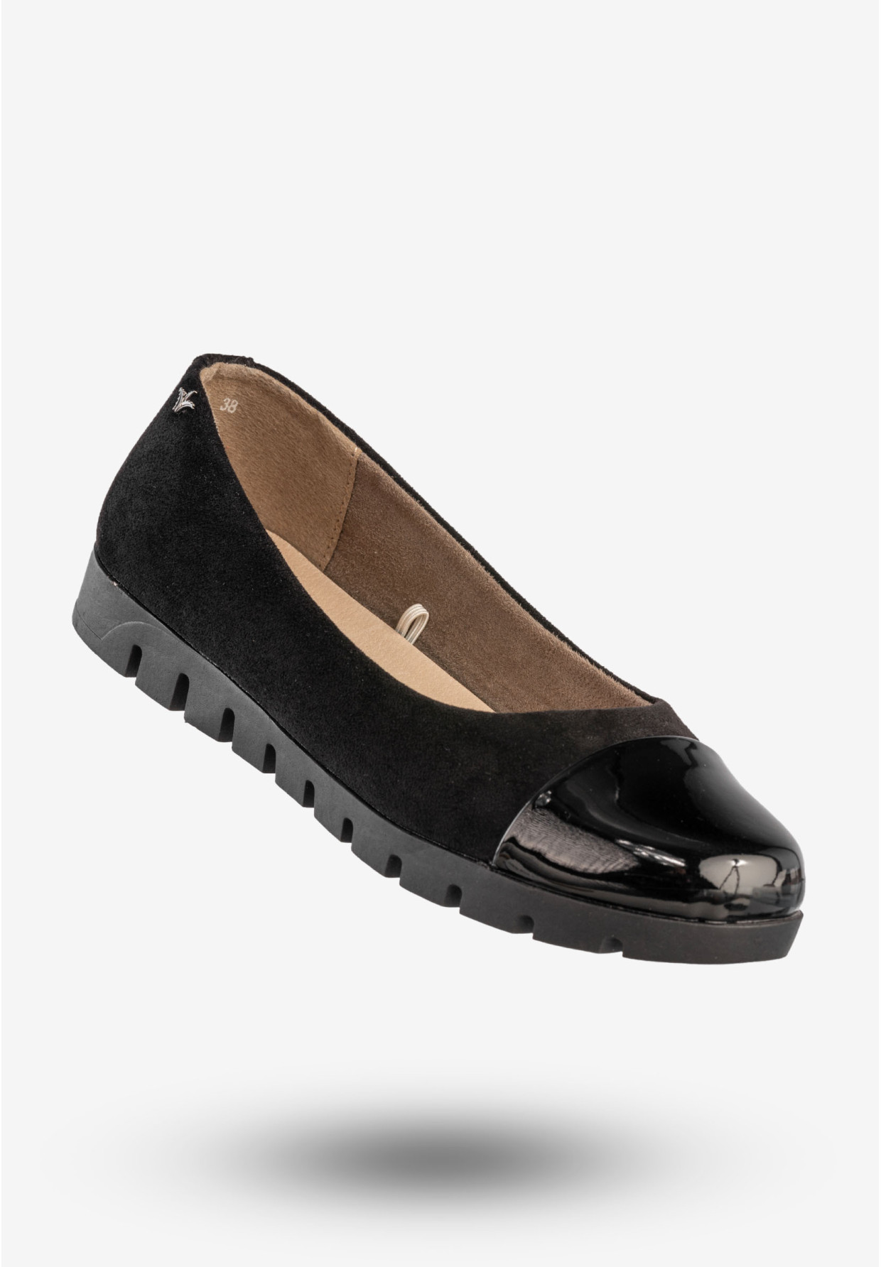 Półbuty Damskie Buty Eleganckie Wsuwane Czarne Aloeloe BB244028