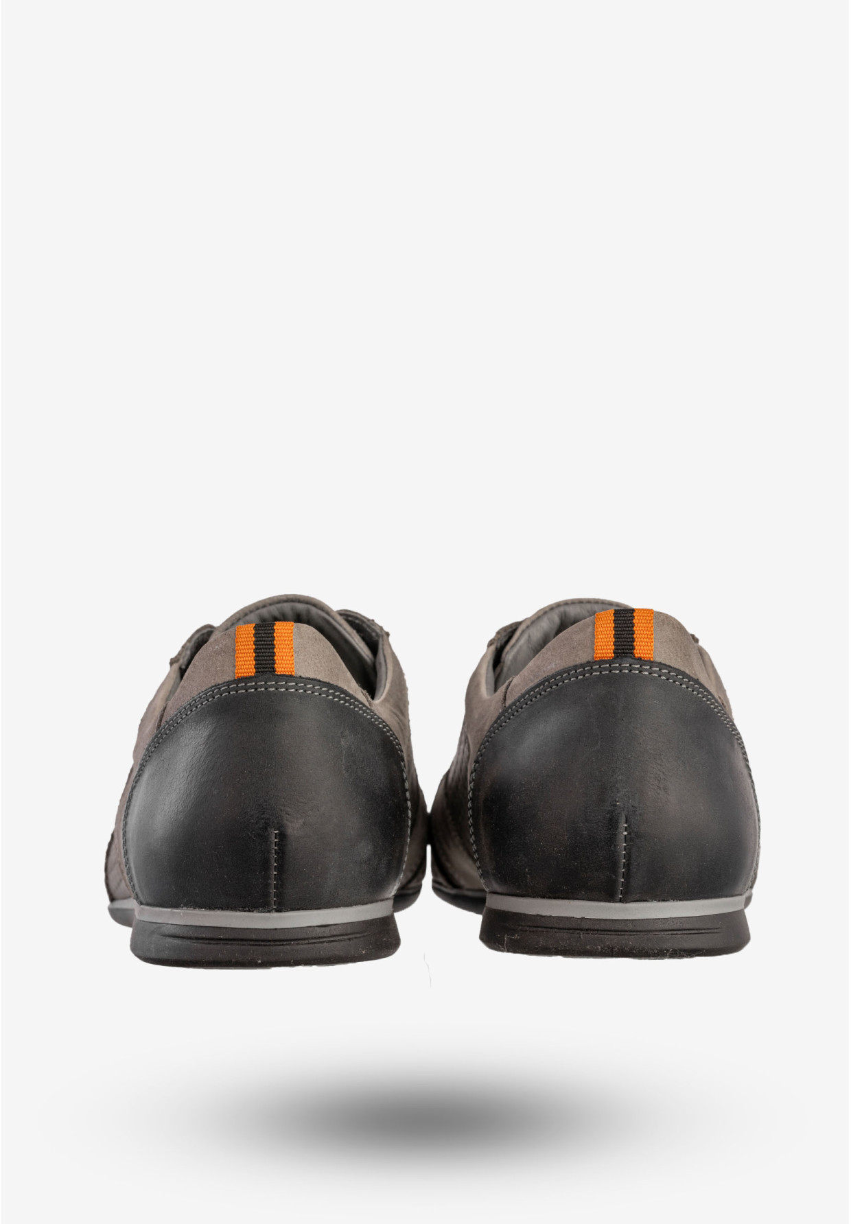 Półbuty Wizytowe Męskie Skórzane Buty Eleganckie Popiel Rosetti 346