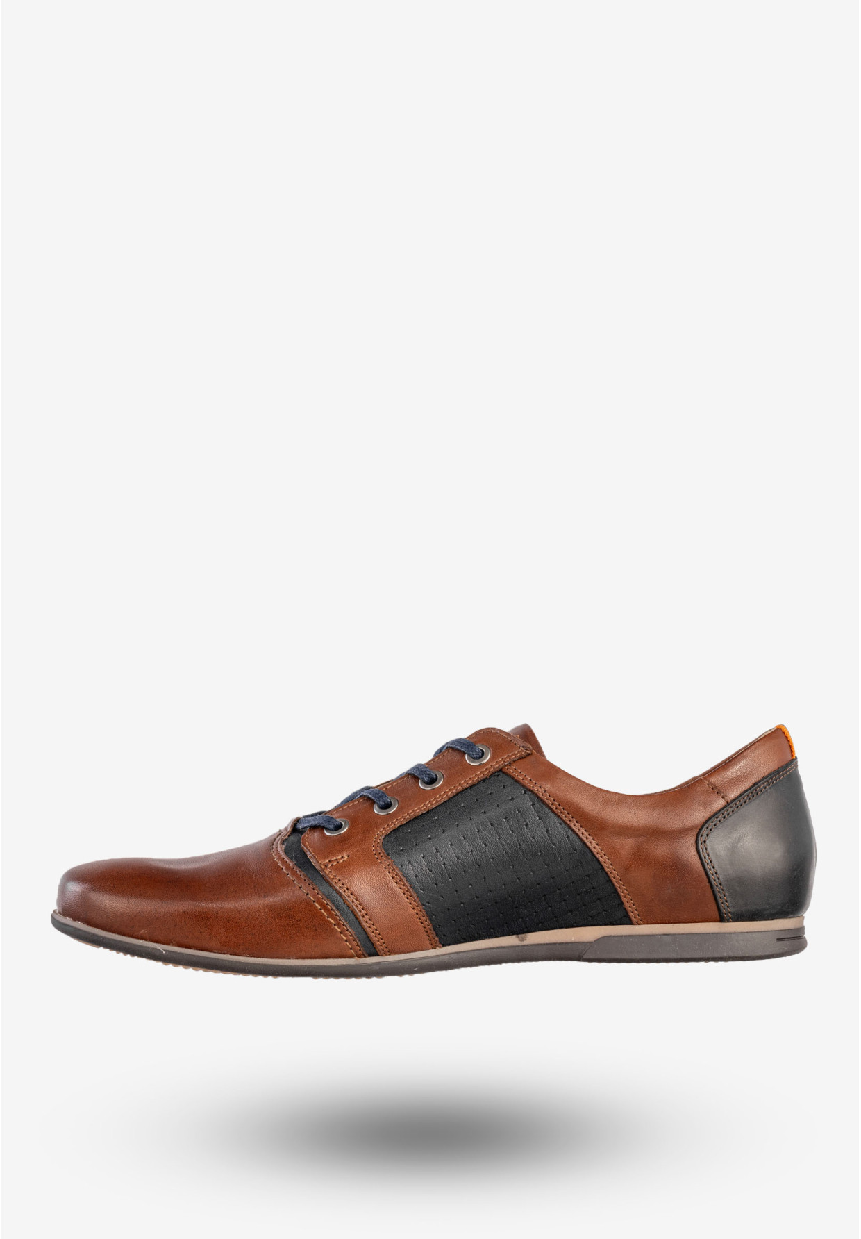 Półbuty Wizytowe Męskie Skórzane Buty Eleganckie Brązowe Rosetti 346
