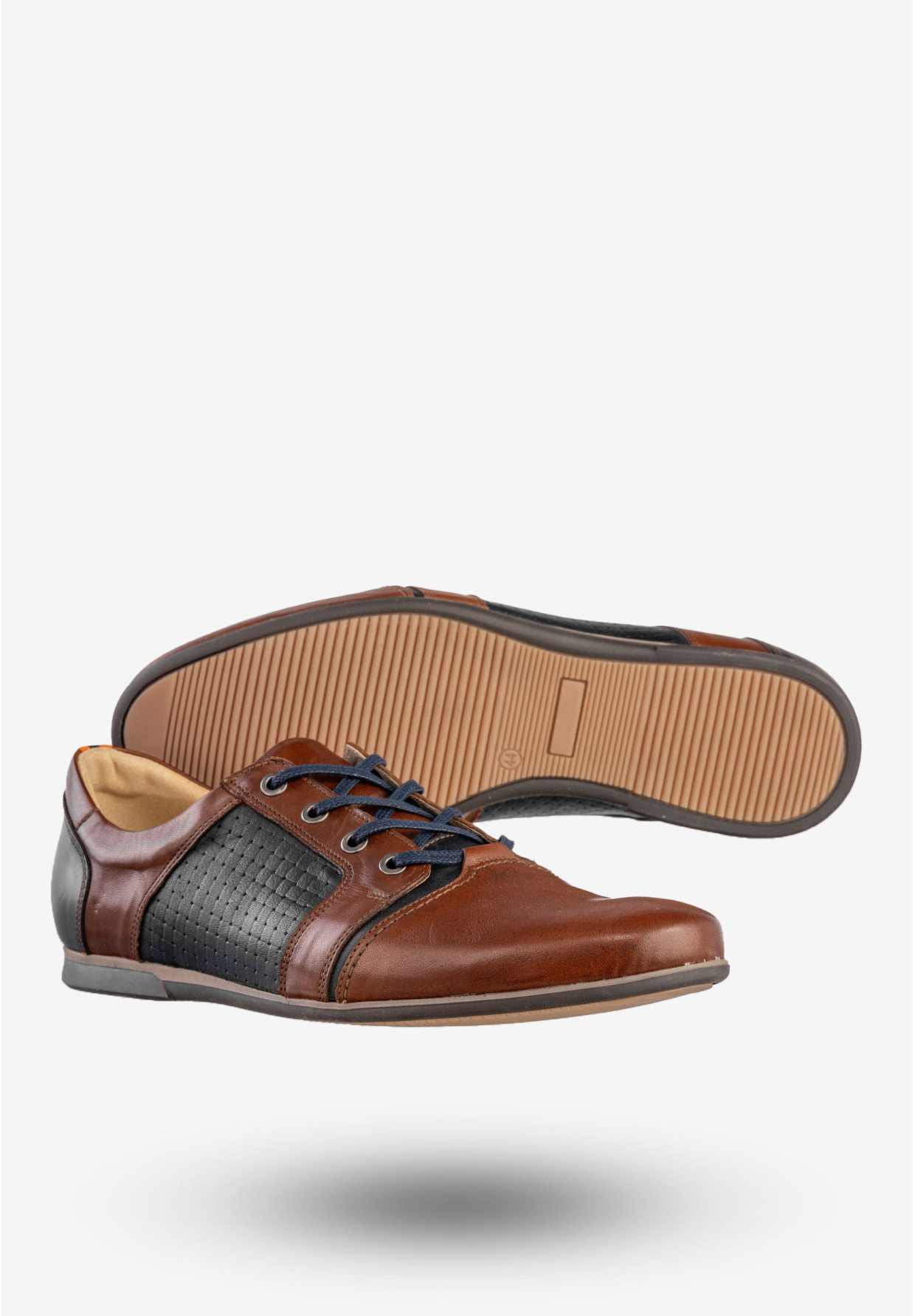 Półbuty Wizytowe Męskie Skórzane Buty Eleganckie Brązowe Rosetti 346