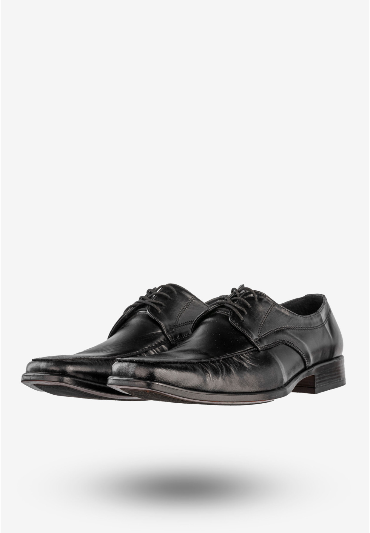 Półbuty Wizytowe Męskie Skórzane Buty Eleganckie Czarne Activ 51
