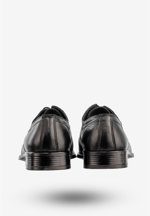 Półbuty Wizytowe Męskie Skórzane Buty Eleganckie Czarne Activ 51