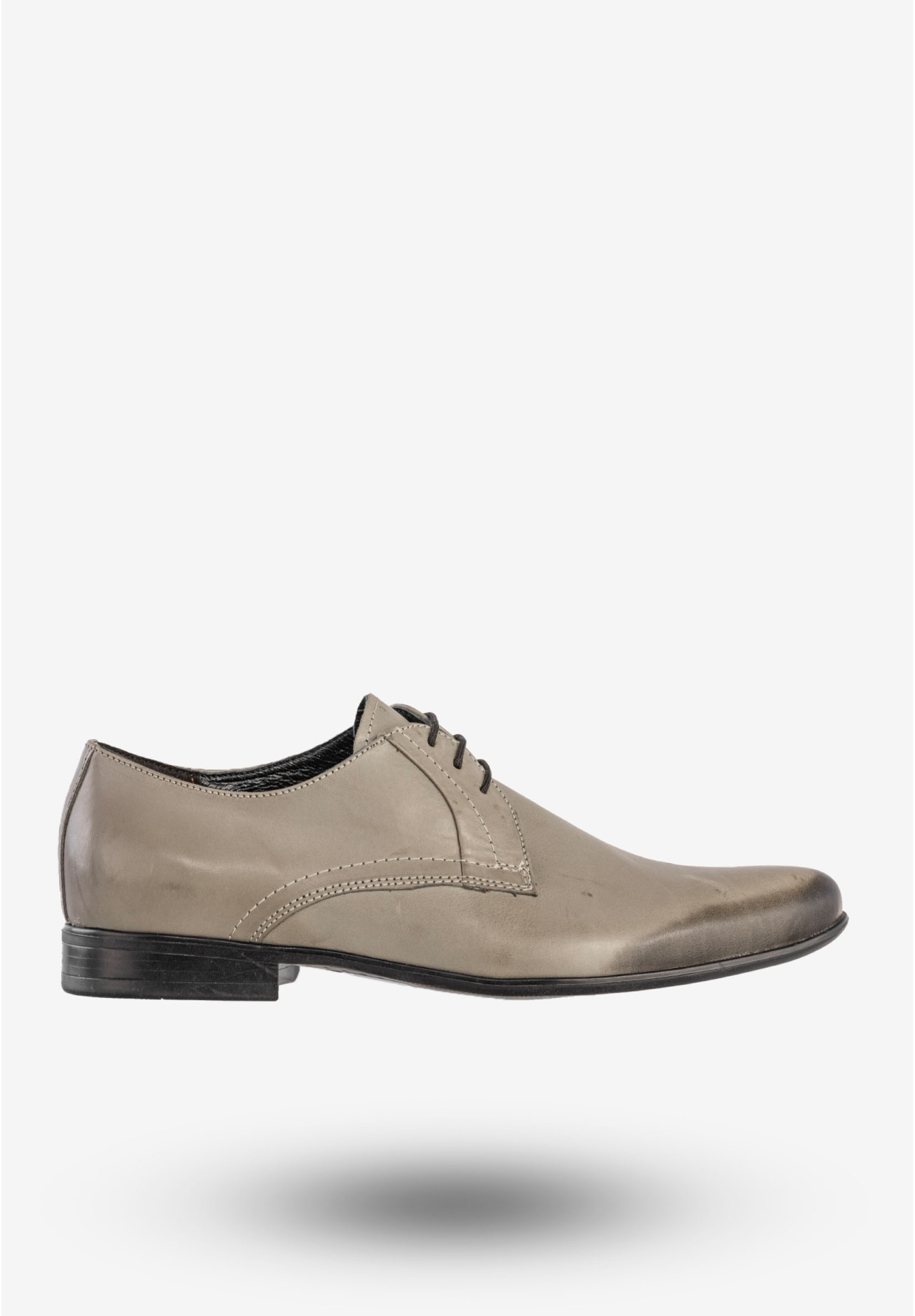 Półbuty Wizytowe Męskie Skórzane Buty Eleganckie Szare Rosetti 427/98/F23