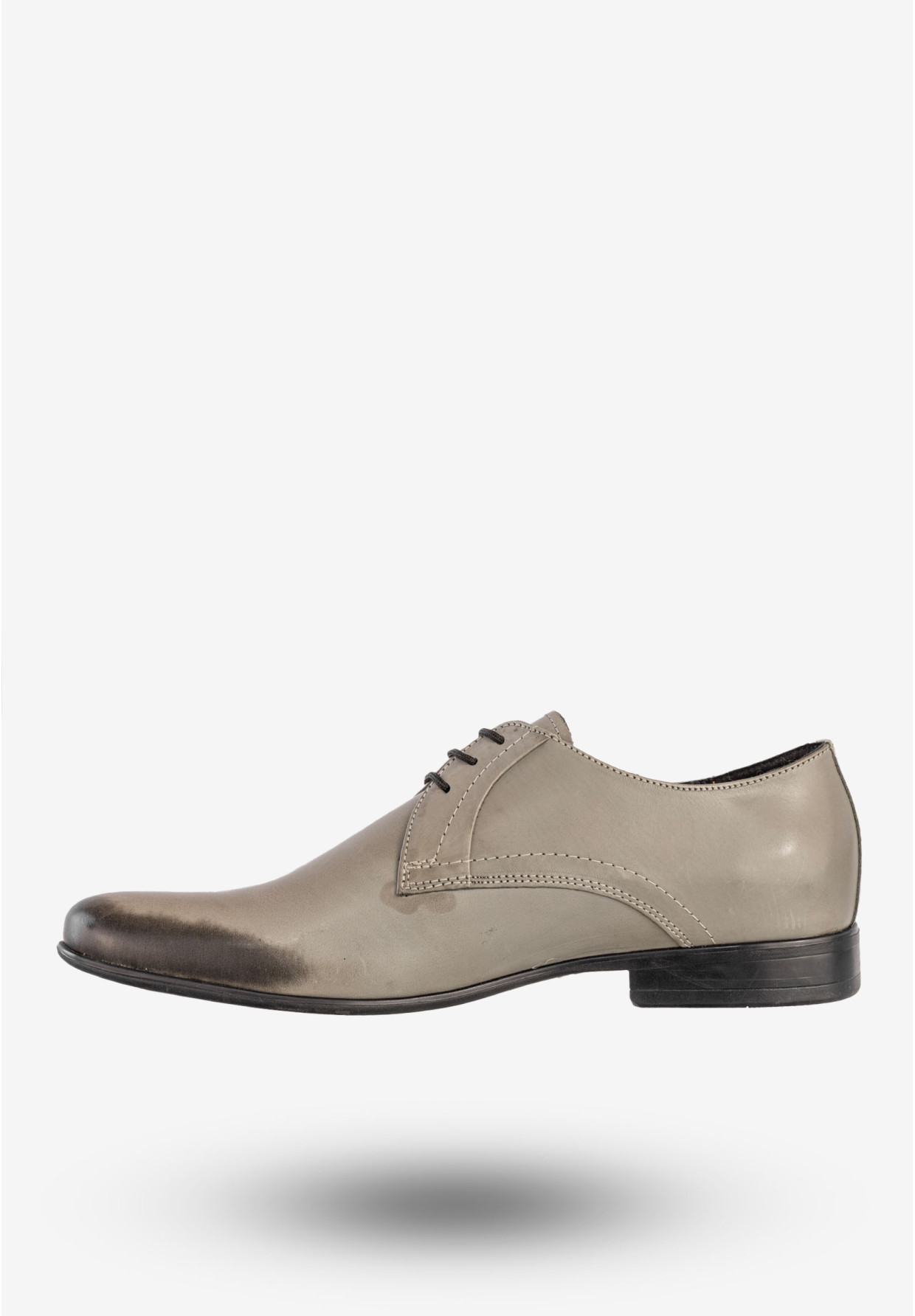 Półbuty Wizytowe Męskie Skórzane Buty Eleganckie Szare Rosetti 427/98/F23
